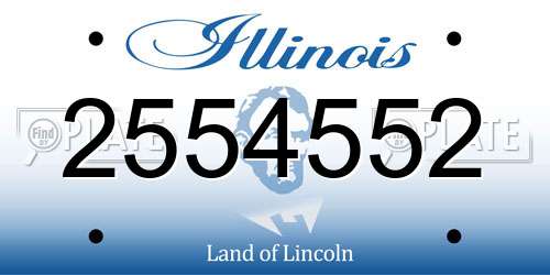 2554552 Illinois License Plate