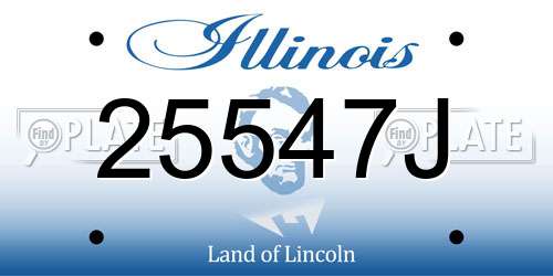 25547J Illinois License Plate