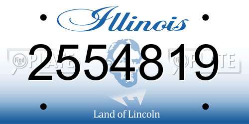 2554819 Illinois License Plate