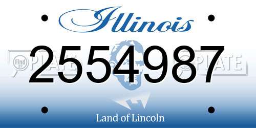 2554987 Illinois License Plate