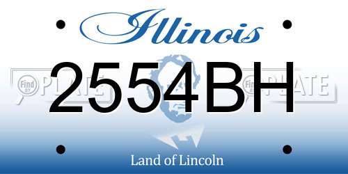 2554BH Illinois License Plate