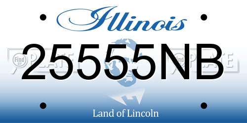 25555NB Illinois License Plate