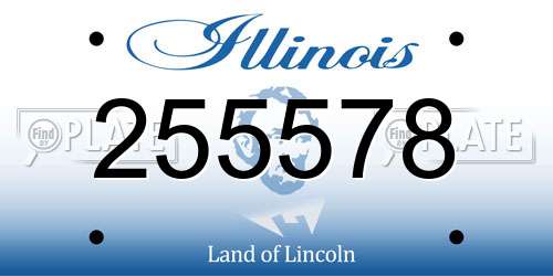 255578 Illinois License Plate
