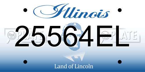 25564EL Illinois License Plate