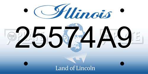 25574A9 Illinois License Plate