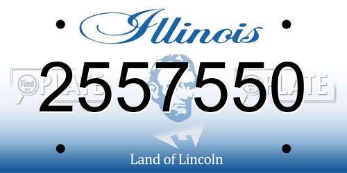 2557550 Illinois License Plate