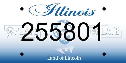 255801 Illinois License Plate