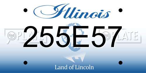 255E57 Illinois License Plate