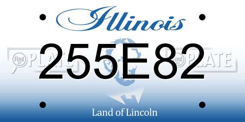 255E82 Illinois License Plate