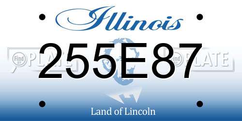 255E87 Illinois License Plate