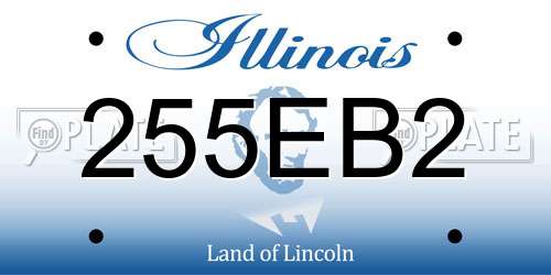 255EB2 Illinois License Plate
