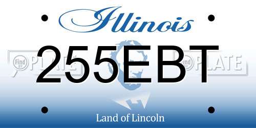 255EBT Illinois License Plate