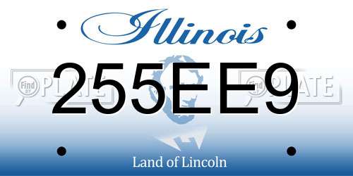 255EE9 Illinois License Plate