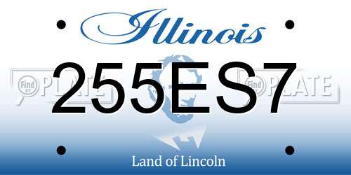 255ES7 Illinois License Plate