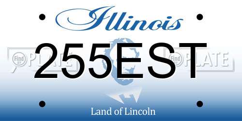 255EST Illinois License Plate
