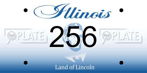 256 Illinois License Plate