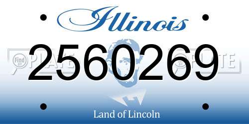 2560269 Illinois License Plate