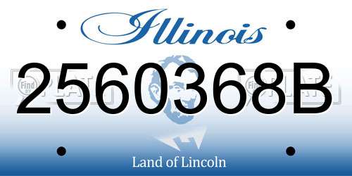 2560368B Illinois License Plate
