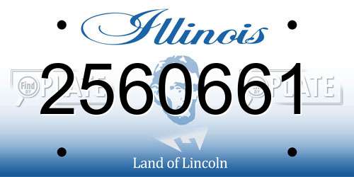2560661 Illinois License Plate