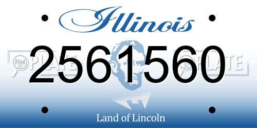 2561560 Illinois License Plate