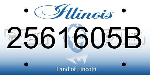2561605B Illinois License Plate