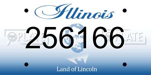 256166 Illinois License Plate