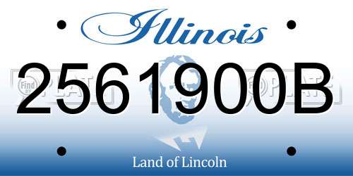 2561900B Illinois License Plate