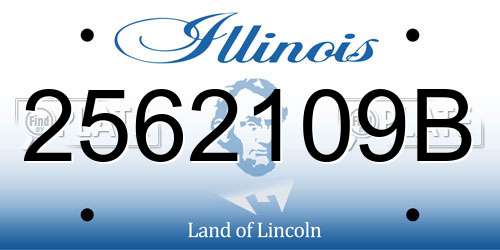 2562109B Illinois License Plate