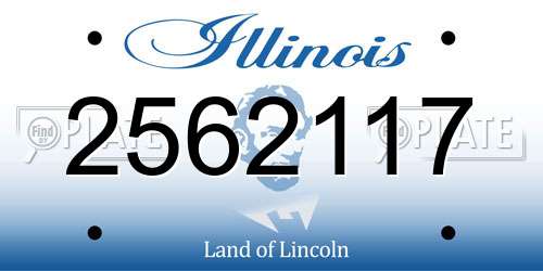 2562117 Illinois License Plate