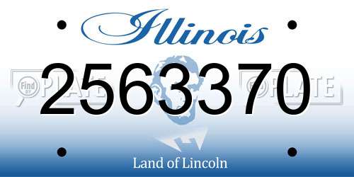 2563370 Illinois License Plate