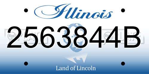 2563844B Illinois License Plate
