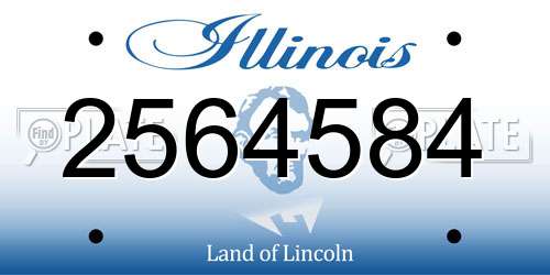 2564584 Illinois License Plate