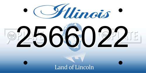 2566022 Illinois License Plate
