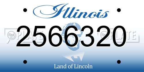 2566320 Illinois License Plate