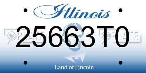 25663T0 Illinois License Plate