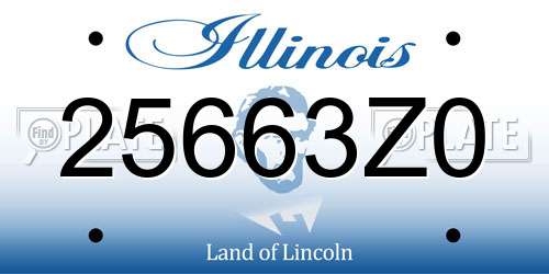 25663Z0 Illinois License Plate