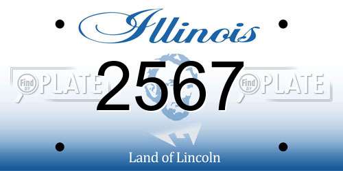 2567 Illinois License Plate