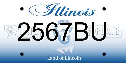 2567BU Illinois License Plate