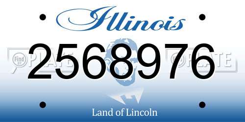 2568976 Illinois License Plate