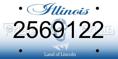 2569122 Illinois License Plate