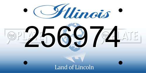 256974 Illinois License Plate
