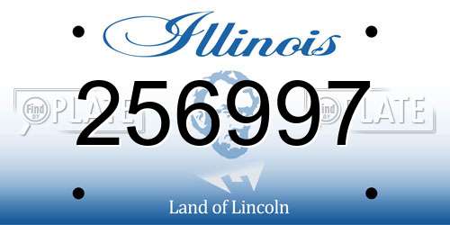 256997 Illinois License Plate