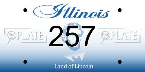 257 Illinois License Plate