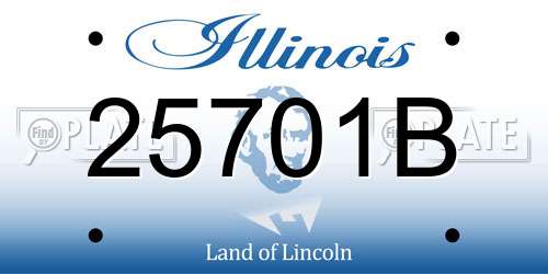25701B Illinois License Plate