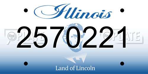 2570221 Illinois License Plate
