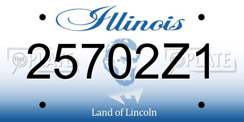 25702Z1 Illinois License Plate