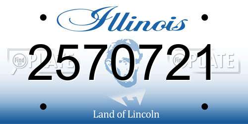 2570721 Illinois License Plate