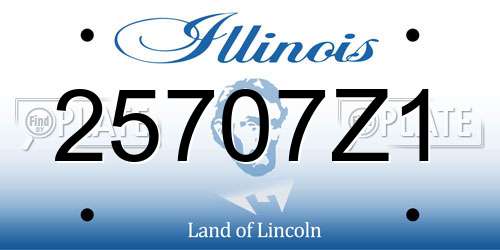 25707Z1 Illinois License Plate