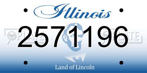 2571196 Illinois License Plate