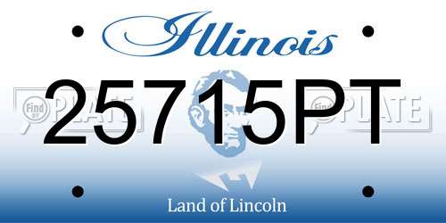 25715PT Illinois License Plate